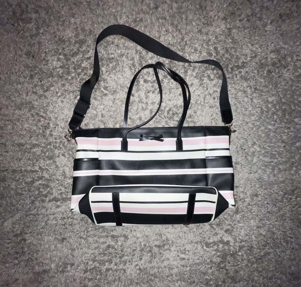 Kate Spade Grove Street Kaylie Striped Diaper Bag Tote